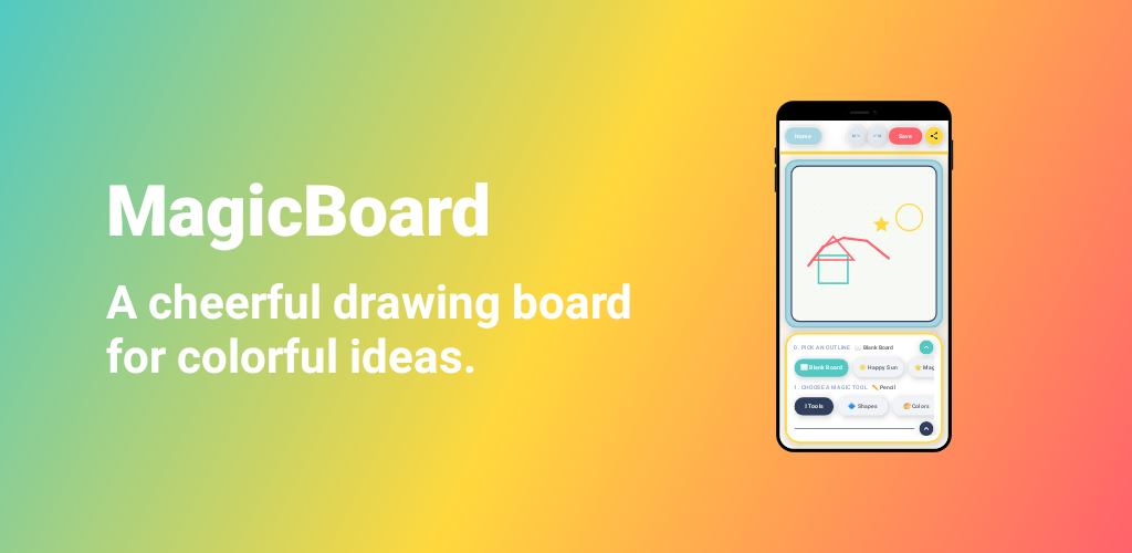 MagicBoard colorful drawing board preview